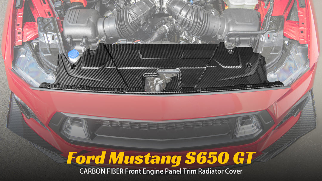 2024+ Ford Mustang DRY CARBON FIBER Radiator Cover
