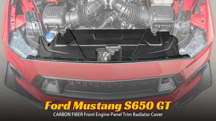 2024+ Ford Mustang DRY CARBON FIBER Radiator Cover