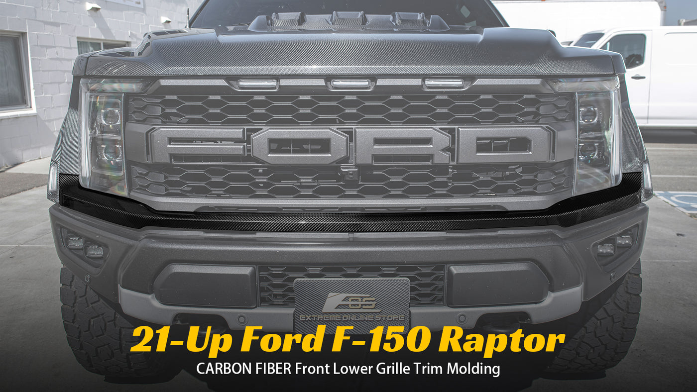 2021-Up F-150 Raptor Carbon Fiber Grille Trim