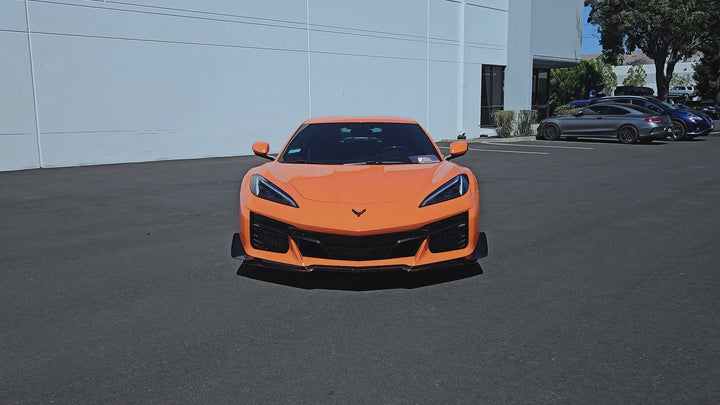 Corvette C8 Carbon Fiber Z07 Performance Package Front Splitter &amp; Side Canards
