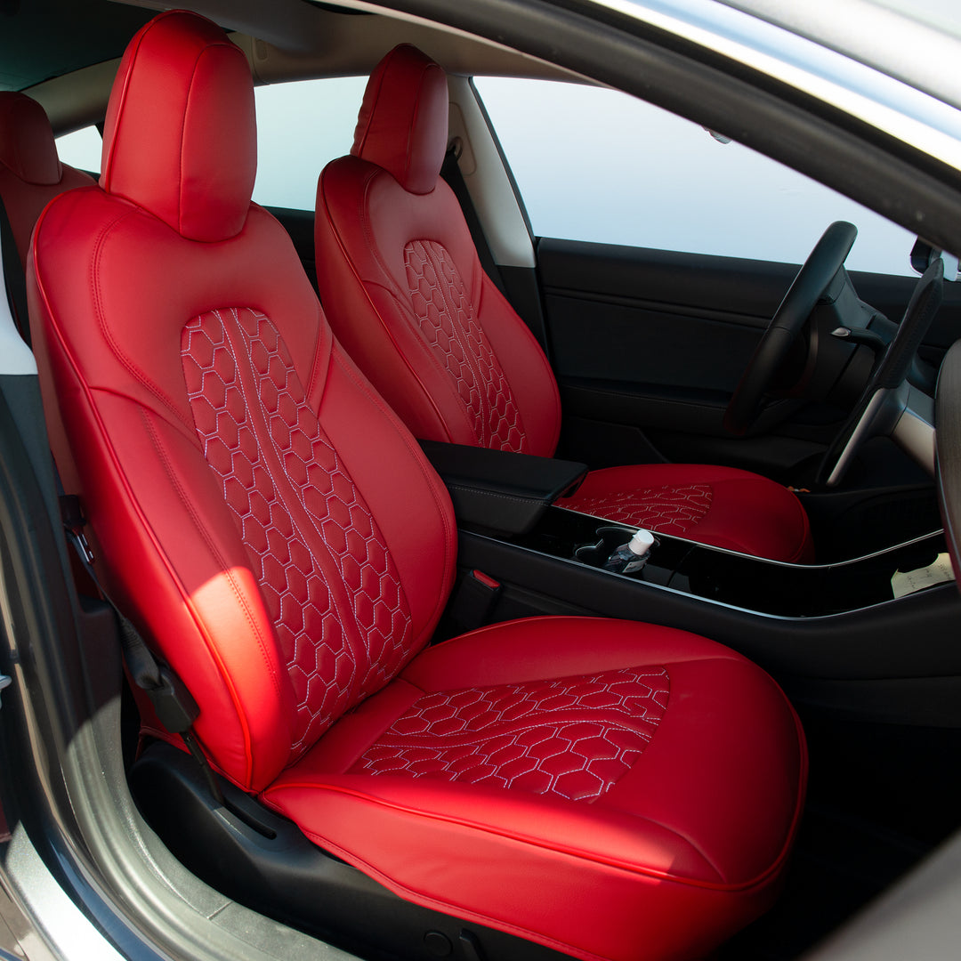 2017-21 Tesla Model 3 Custom Leather Seat Covers