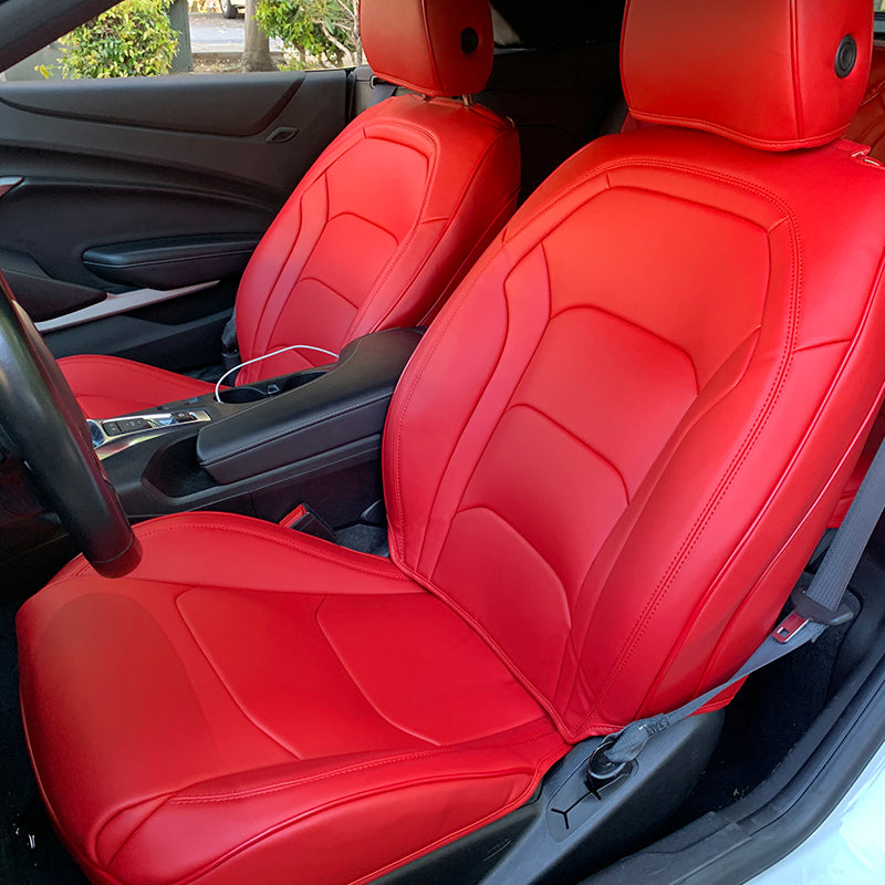 Red Leather Seat Covers, Red Leather Seats, Custom