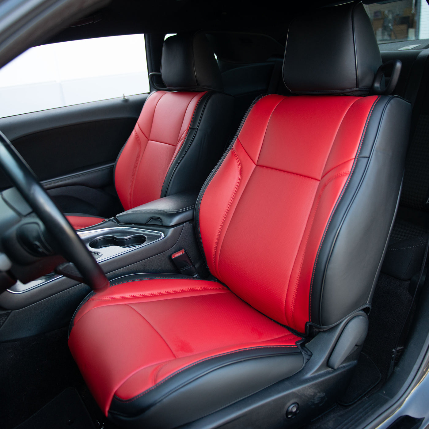 2015-Up Dodge Charger Custom Leather Seat Cover (Sport Seat)