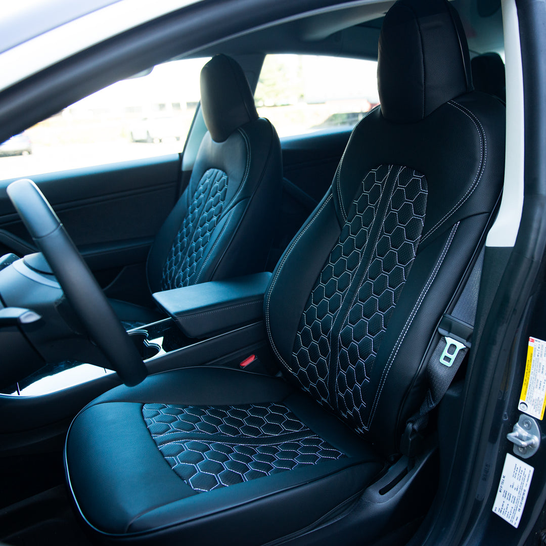 2017-21 Tesla Model 3 Custom Leather Seat Covers