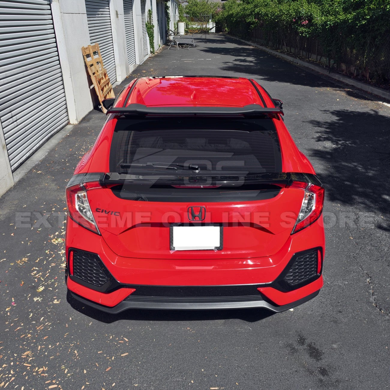 2016-21 Honda Civic Hatchback Spoon Style Rear Roof Spoiler Kit