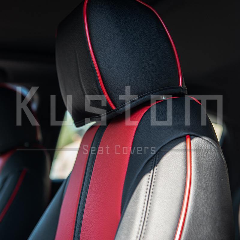 2016-Up Honda Civic Two-tone Front Leather Seat Covers - Extreme Online Store
