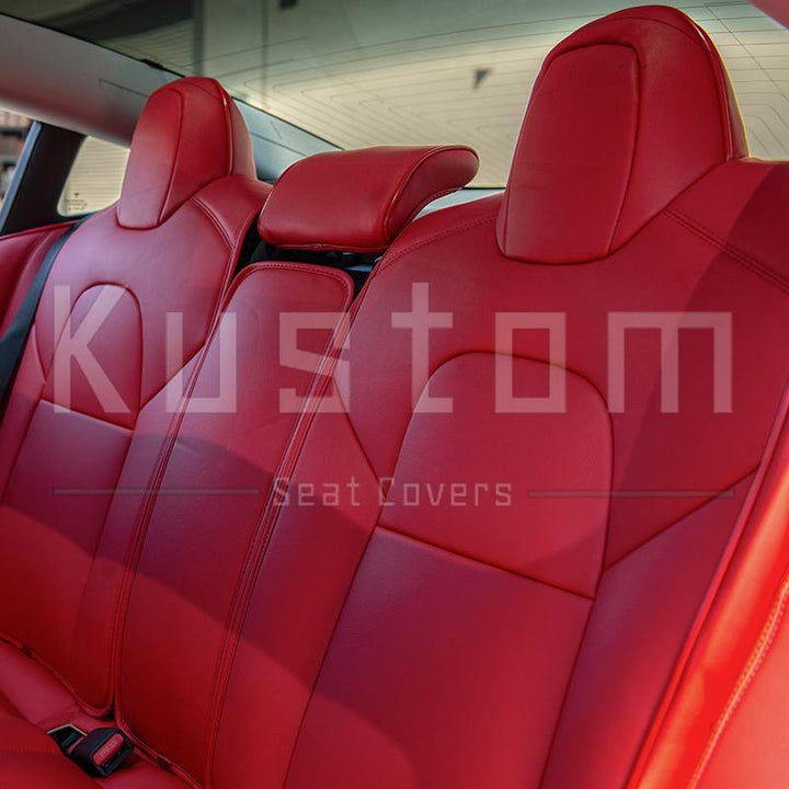 2017-21 Tesla Model 3 Two-tone Custom Leather Seat Covers - Extreme Online Store