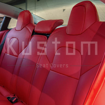 2017-21 Tesla Model 3 Two-tone Custom Leather Seat Covers - Extreme Online Store