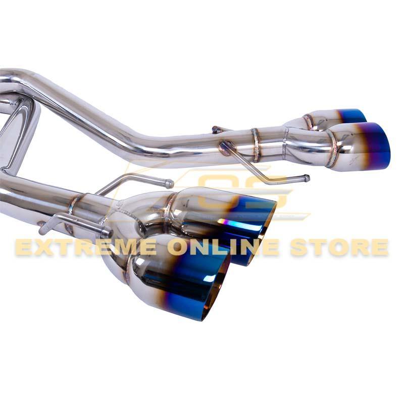 2015-Up Lexus RC200t 300 350 Muffler Delete Axle Back Quad Burnt Tips Exhaust - Extreme Online Store