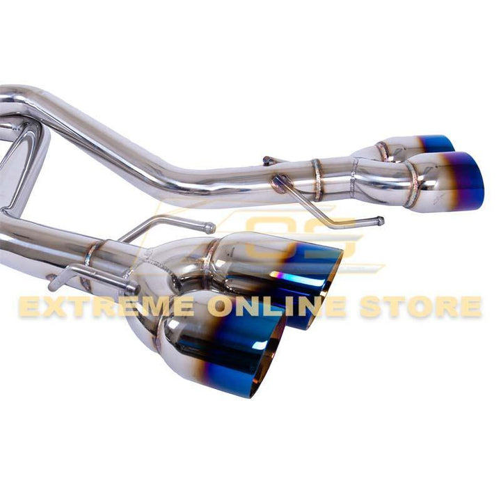 2015-Up Lexus RC200t 300 350 Muffler Delete Axle Back Quad Burnt Tips Exhaust - Extreme Online Store