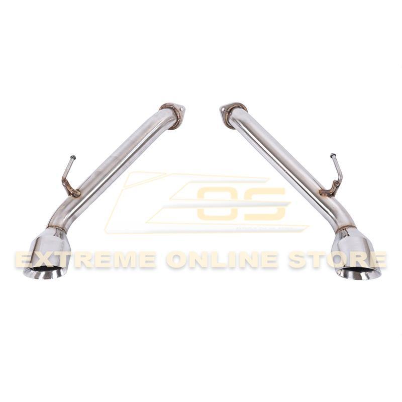 2017-Up Infiniti Q60 Muffler Delete Axle Back Double Wall Dual Tips Exhaust - Extreme Online Store