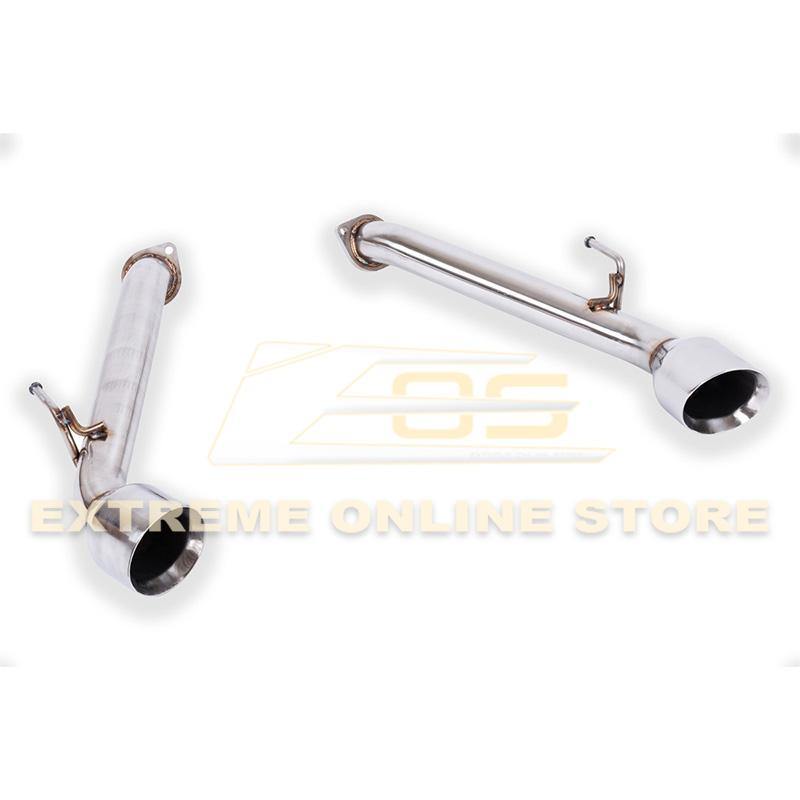 2017-Up Infiniti Q60 Muffler Delete Axle Back Double Wall Dual Tips Exhaust - Extreme Online Store
