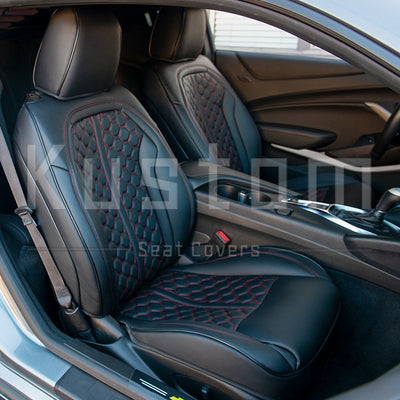 6th Gen Camaro Coupe Custom Premium Leather Seat Covers