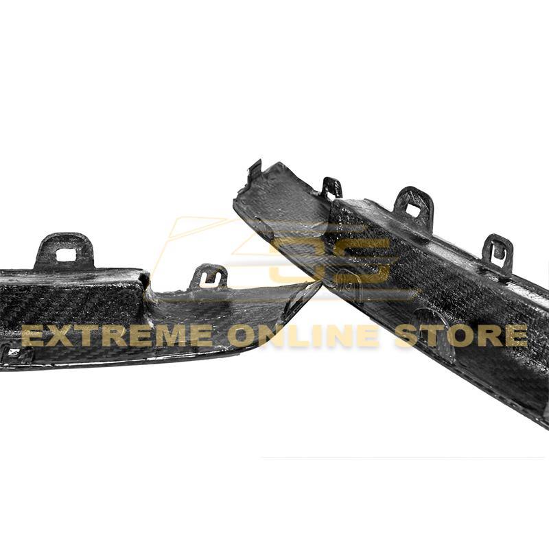 2009-15 Cadillac CTS-V Coupe Carbon Fiber Rear Bumper Insert Covers - Extreme Online Store