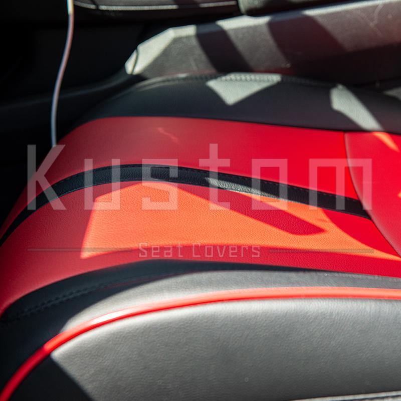 2016-Up Honda Civic Two-tone Front Leather Seat Covers - Extreme Online Store