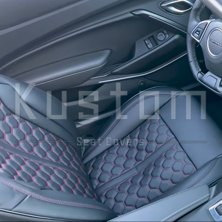 6th Gen Camaro Coupe Custom Leather Seat Covers