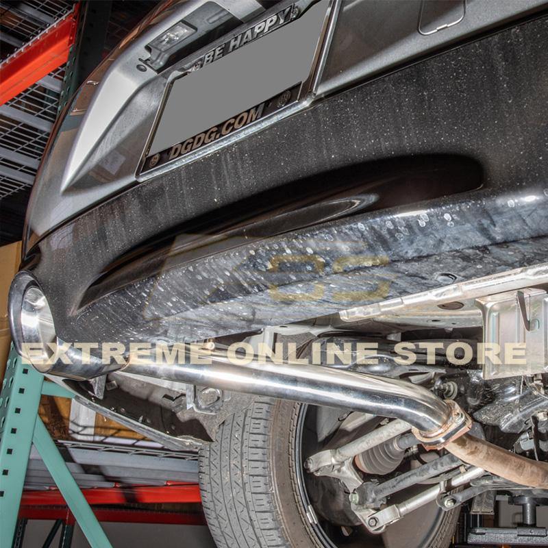 2017-Up Infiniti Q60 Muffler Delete Axle Back Double Wall Dual Tips Exhaust - Extreme Online Store