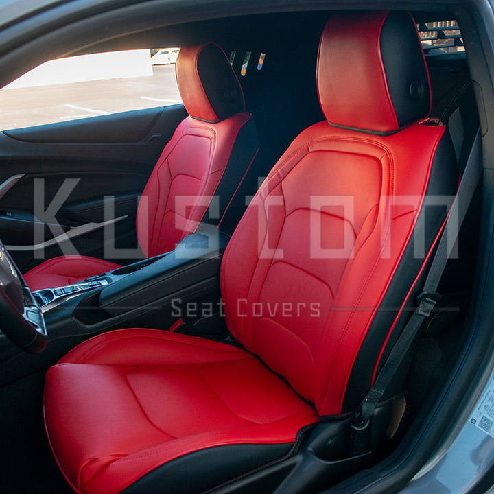 6th Gen Camaro Coupe Custom Leather Seat Covers