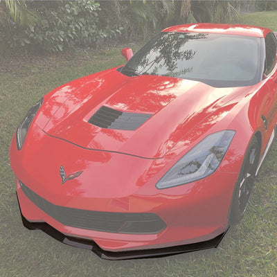 Corvette C7 Stage 2 Carbon Fiber Front Splitter Lip W/ Carbon Side Winglets - ExtremeOnlineStore