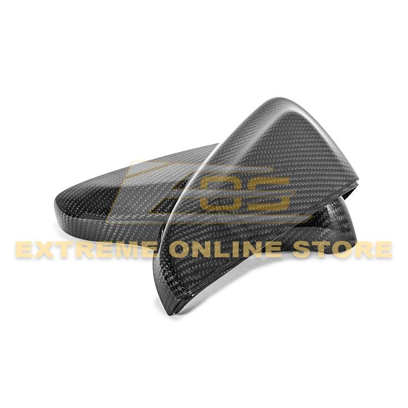 MWMotoring Carbon Fiber Side Mirror Trim Covers (2-Piece) For Cadillac – 5-Year Warranty