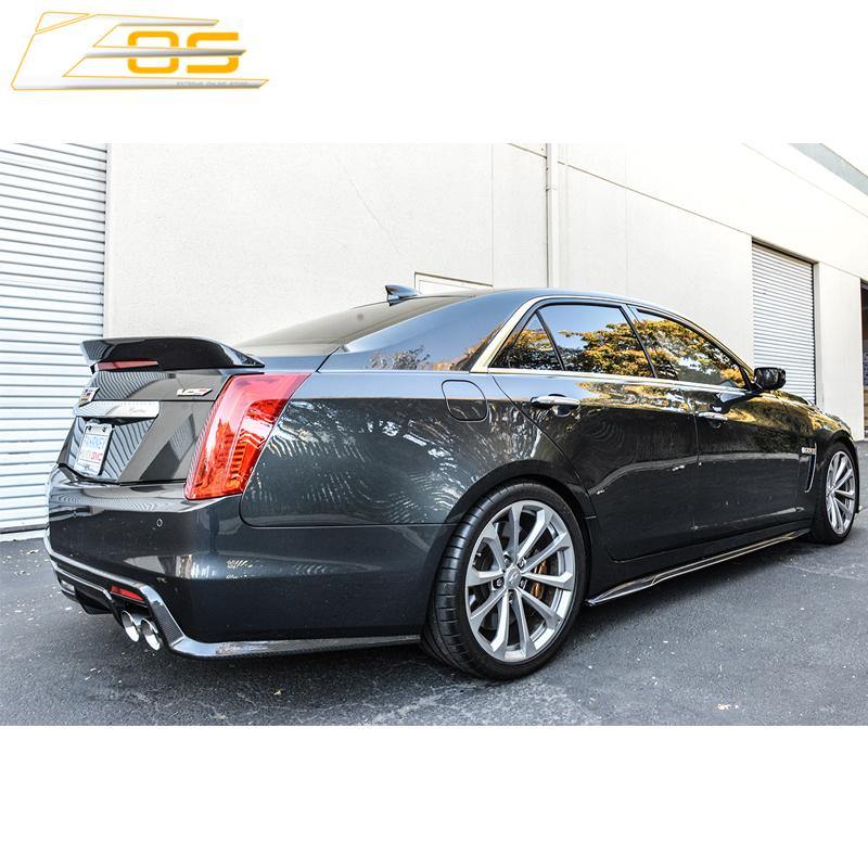 16-Present Cadillac CTS-V Carbon Fiber Side Skirts Rocker Panels - ExtremeOnlineStore