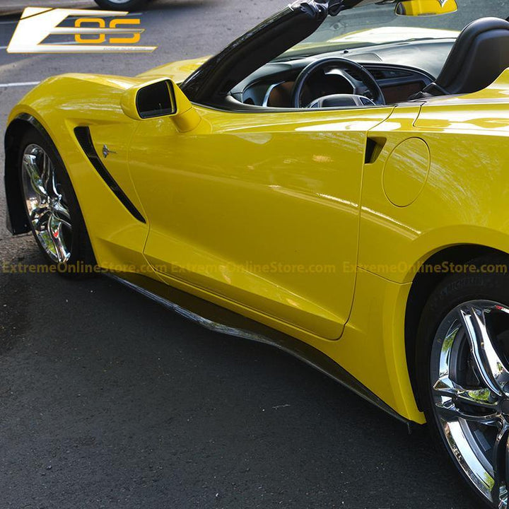 Corvette C7 Stingray / Z51 Front Splitter Lip &amp; Side Skirts Rocker Panels - ExtremeOnlineStore