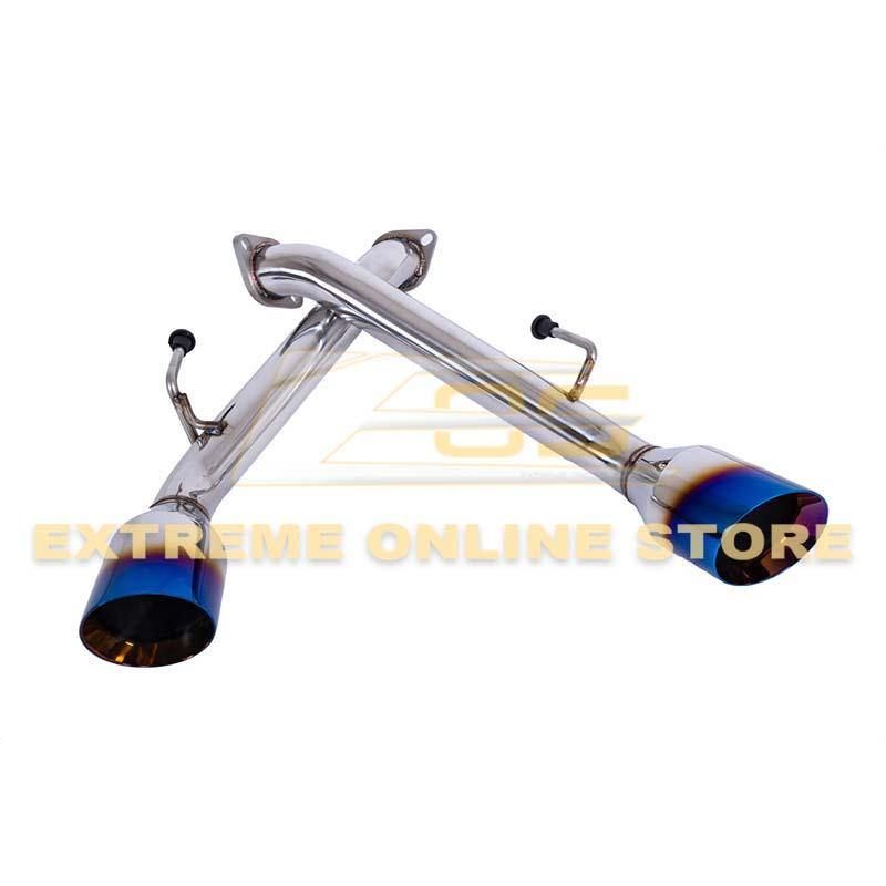 2017-Up Infiniti Q60 Muffler Delete Axle Back Dual Burnt Tips Exhaust - Extreme Online Store