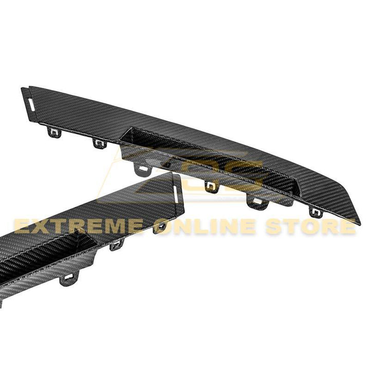 2009-15 Cadillac CTS-V Coupe Carbon Fiber Rear Bumper Insert Covers - Extreme Online Store