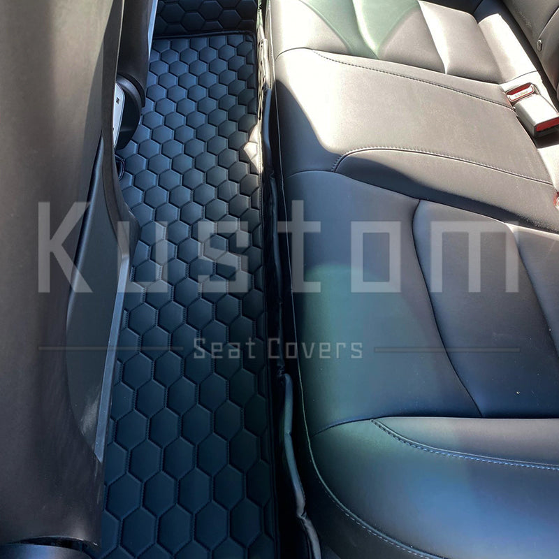 Tesla Model 3 Custom Honeycomb Leather Floor Mat