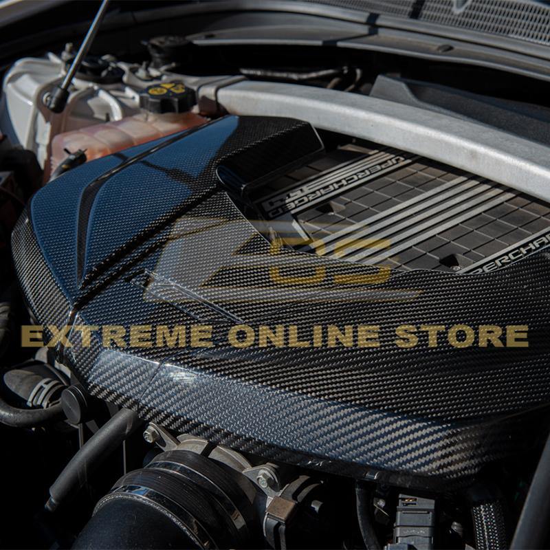 2016-Up Cadillac CTS-V Carbon Fiber Front Engine Cover - Extreme Online Store