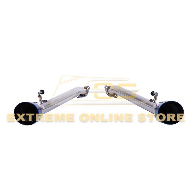 2017-Up Infiniti Q60 Muffler Delete Axle Back Dual Burnt Tips Exhaust - Extreme Online Store