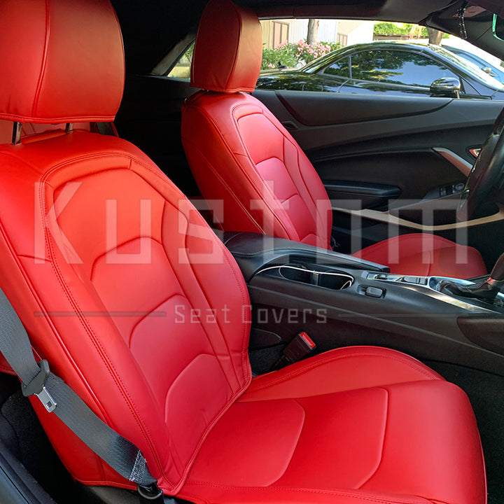 6th Gen Camaro Coupe Custom Leather Seat Covers
