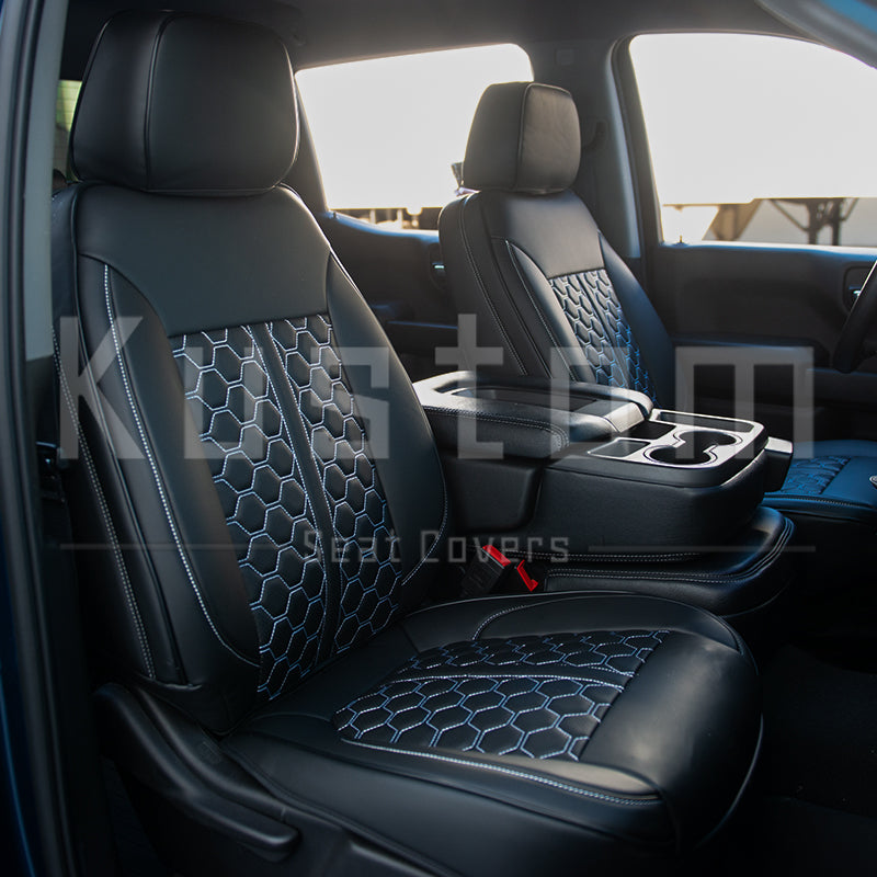 2019-Up Chevrolet Silverado Premium Custom Leather Seat Covers