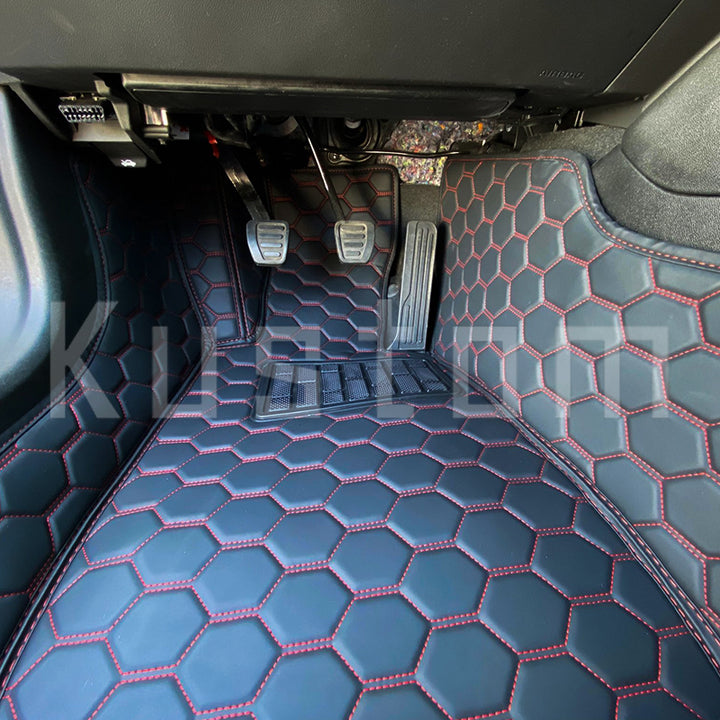 6th Gen Camaro Honeycomb Leather Floor Mat