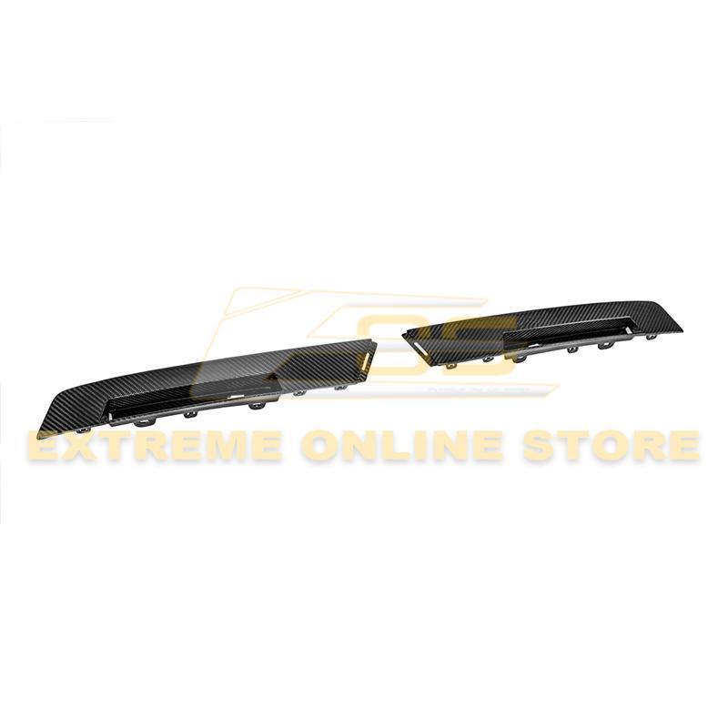 2009-15 Cadillac CTS-V Coupe Carbon Fiber Rear Bumper Insert Covers - Extreme Online Store