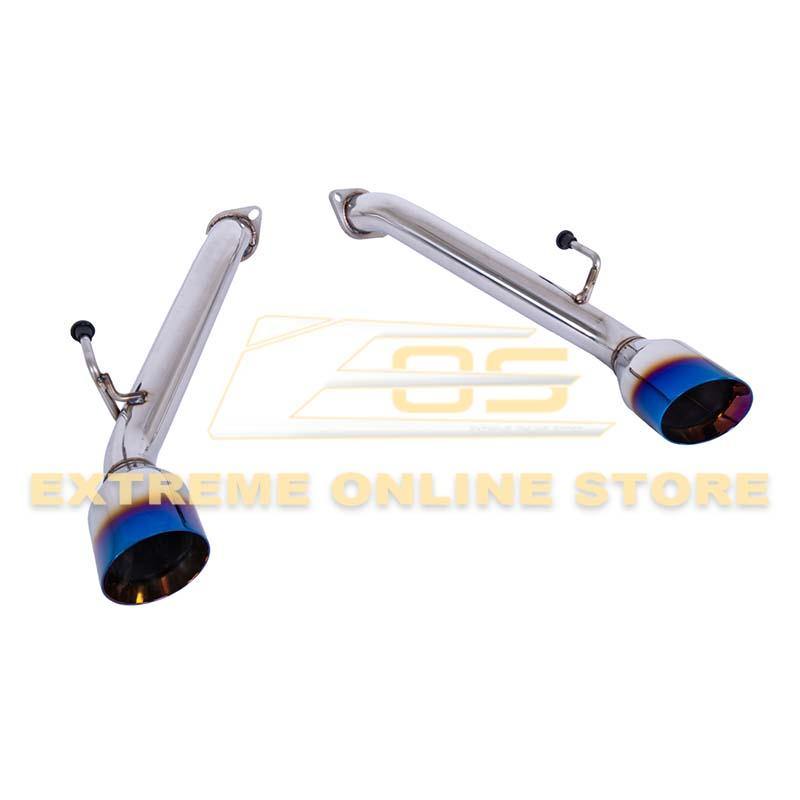 2017-Up Infiniti Q60 Muffler Delete Axle Back Dual Burnt Tips Exhaust - Extreme Online Store