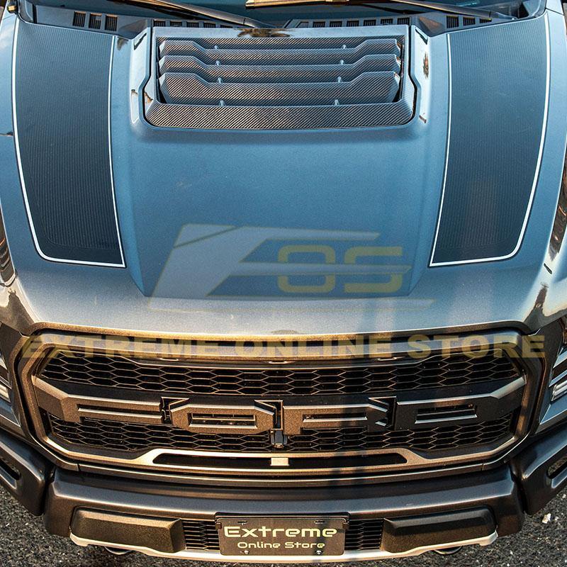 2017-Up Ford F-150 Raptor Carbon Fiber Hood Vent Louver Cover