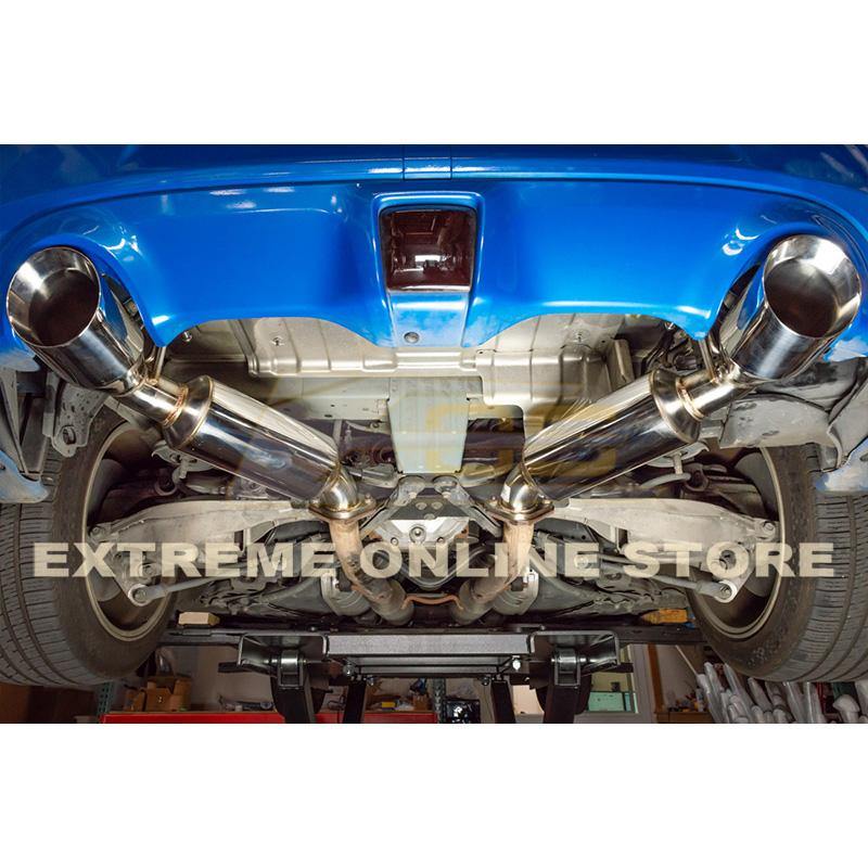 2009-Up Nissan 370Z Z34 Stainless Steel Axle Back 4.5" Dual Tips Exhaust - Extreme Online Store