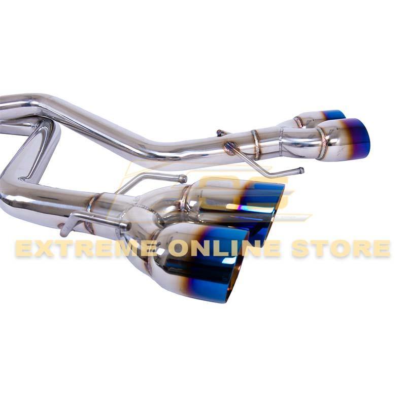 2015-Up Lexus RC200t 300 350 Muffler Delete Axle Back Quad Burnt Tips Exhaust - Extreme Online Store