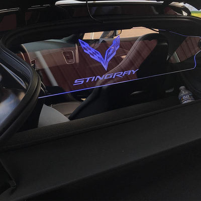 WindRestrictor® C7 Coupe Rear Add On Glow Plate - ExtremeOnlineStore