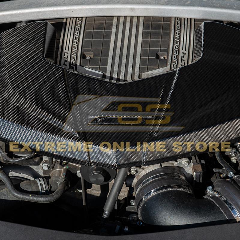 2016-Up Cadillac CTS-V Carbon Fiber Front Engine Cover - Extreme Online Store