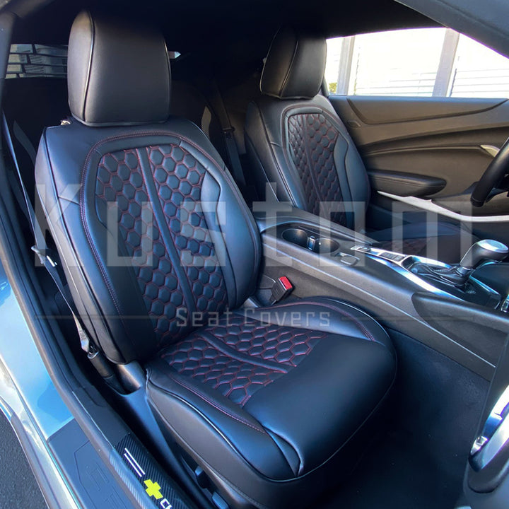 6th Gen Camaro Coupe Custom Leather Seat Covers