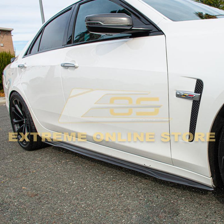 2016-Present Cadillac CTS-V Carbon Fiber Side Skirts Rocker Panels - Extreme Online Store