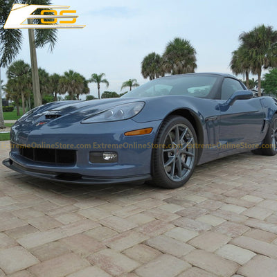 Corvette C6 Grand Sport / Z06 Primer Black Front Splitter Lip - ExtremeOnlineStore