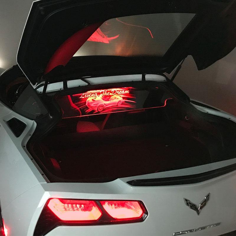 WindRestrictor® C7 Coupe Rear Add On Glow Plate - ExtremeOnlineStore