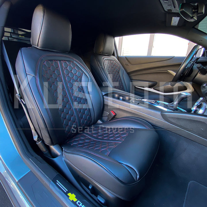 6th Gen Camaro Coupe Custom Leather Seat Covers
