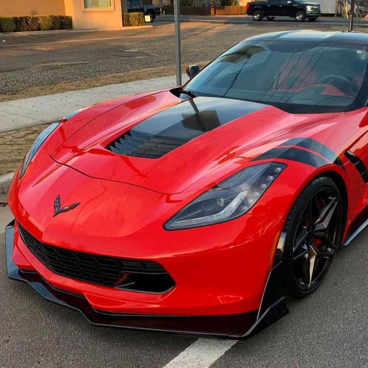 Fits 14-19 Corvette C7 Z06 Stage 3 Front Splitter Extension Winglets