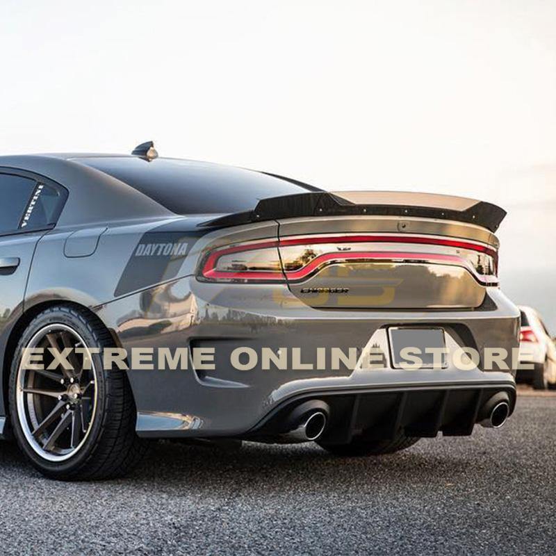 2015-Up Dodge Charger SRT Rear Bumper Dual Exhaust Diffuser - Extreme Online Store