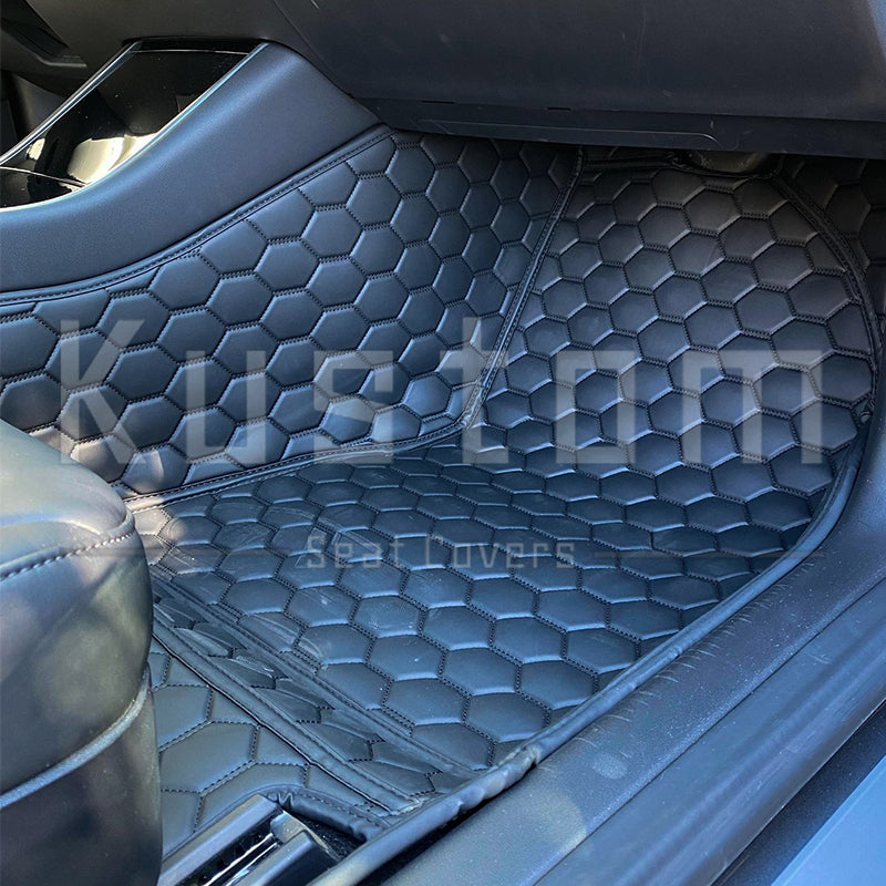 2013-Up Ford Focus Custom Honeycomb Leather Floor Mat