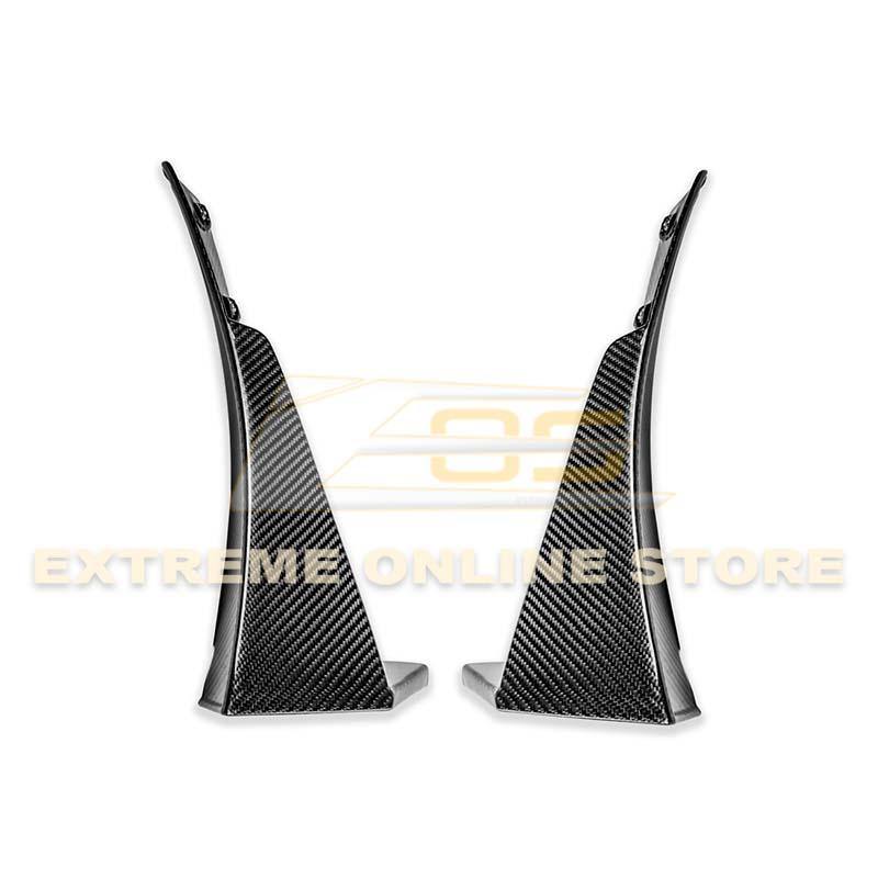 Corvette C7 Carbon Fiber Front Splitter W/ Stage 3 Carbon Wickerbill Winglets - Extreme Online Store